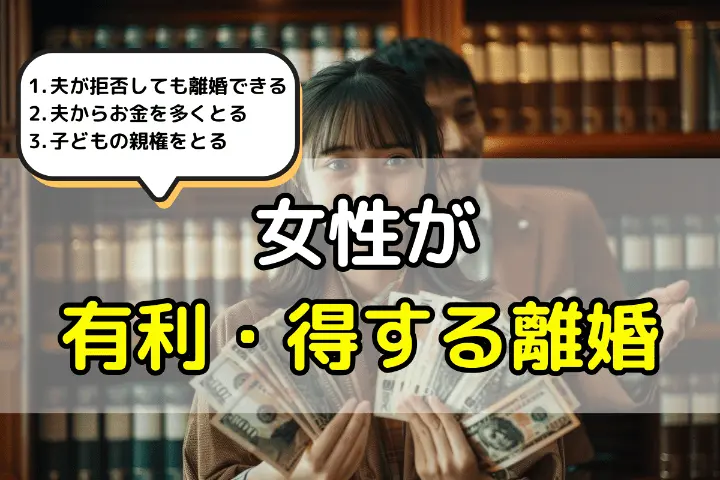 女性が有利・得する離婚